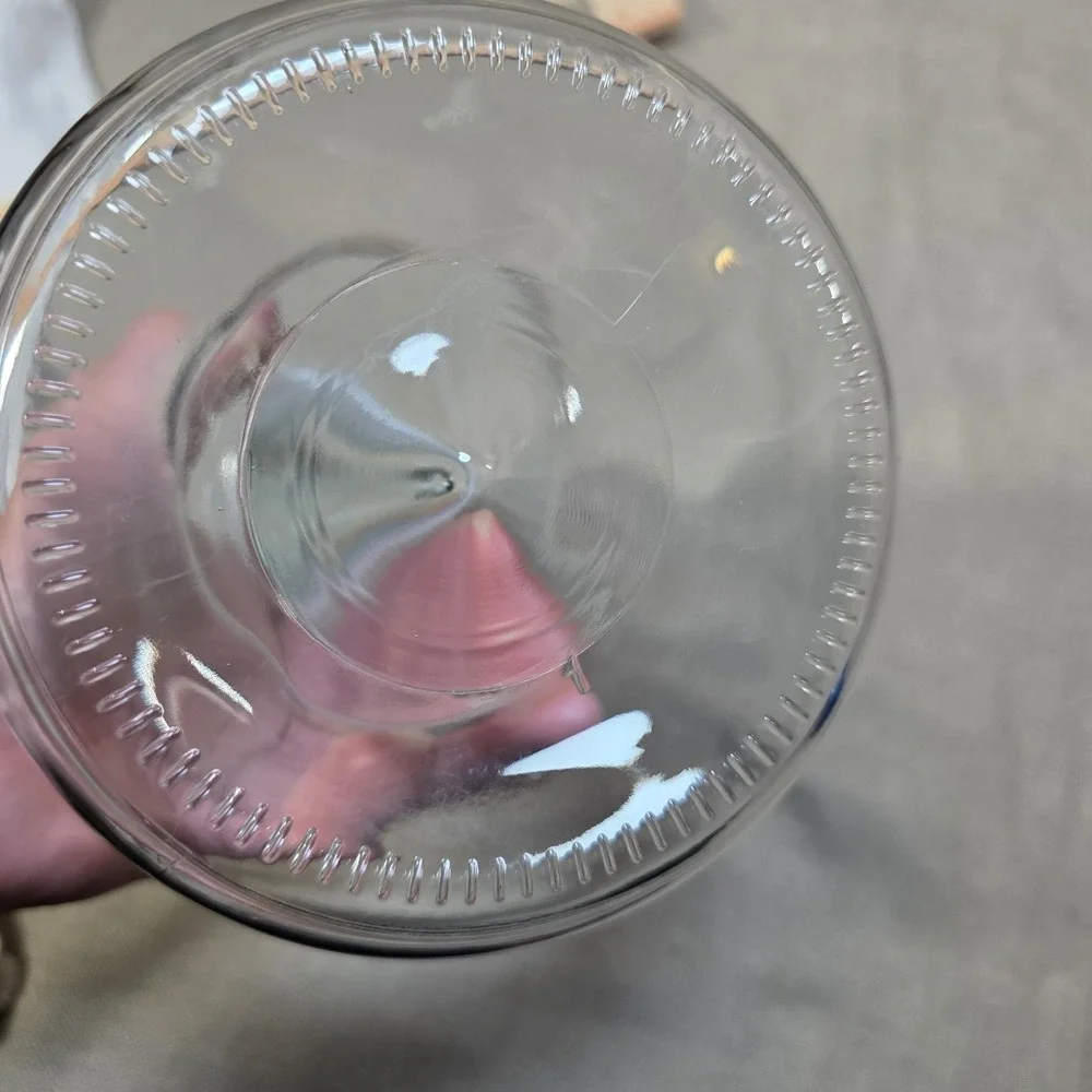 Vintage Anchor Hocking Christmas Tree Shape Clear Glass Canister USA 9.5